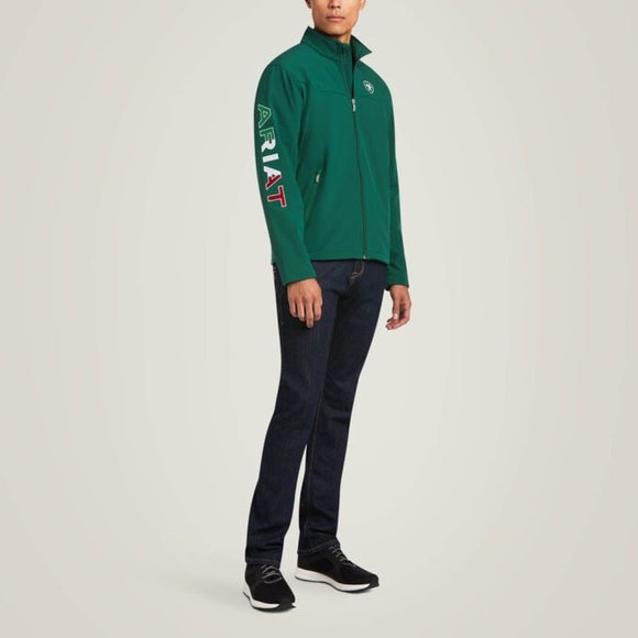 Ariat Unisex Youth Verde New Team Softshell Mexico Jacket Size S - Picture 12 of 13